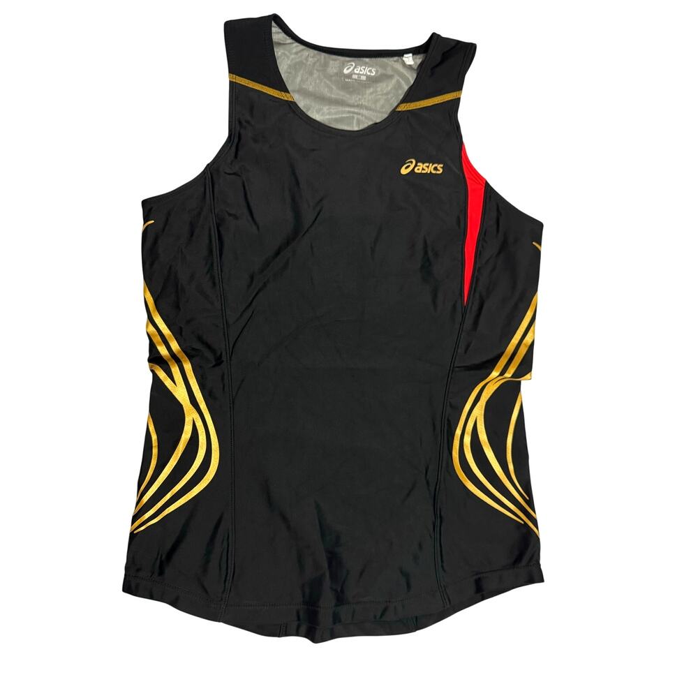 ASICS Marathon Singlet Running Tank Top Black Men’s Medium